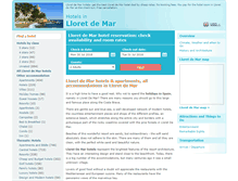 Tablet Screenshot of lloret-de-mar-hotels.net